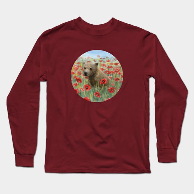 Poppy - Circle Long Sleeve T-Shirt by Warbler Creative